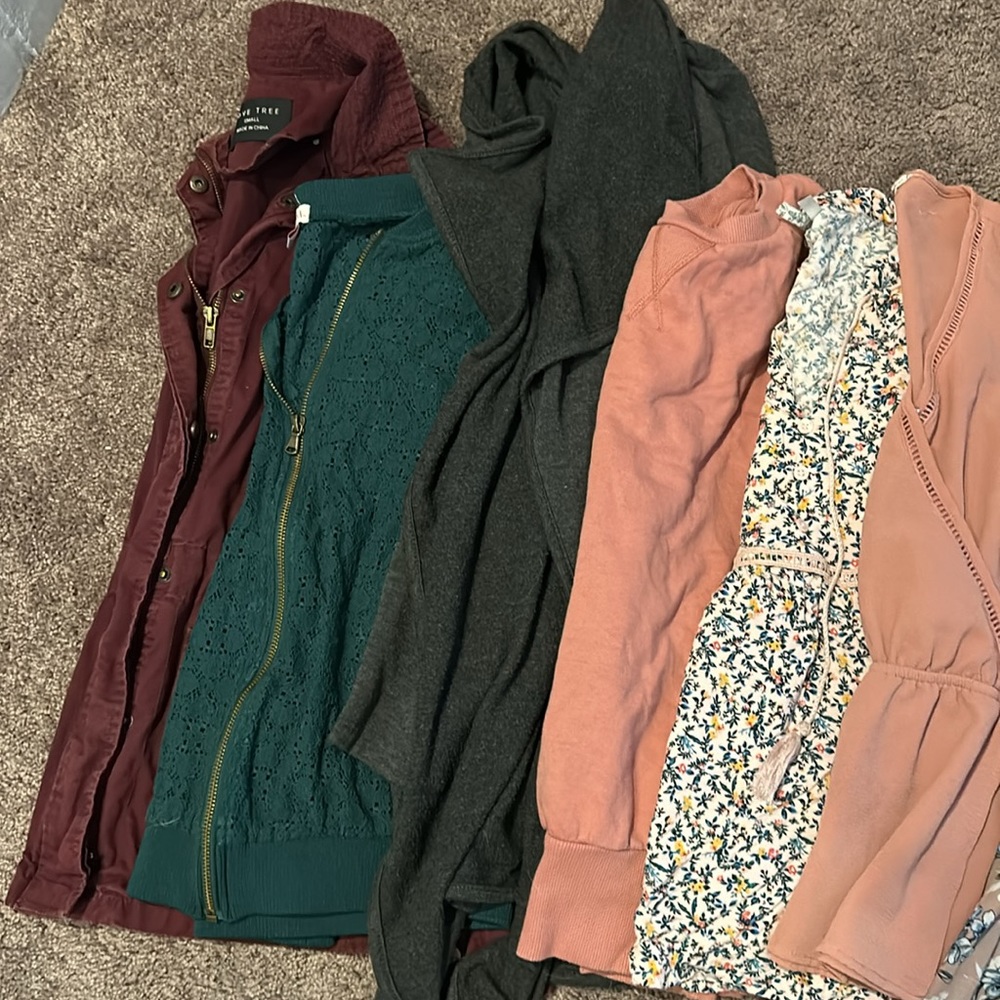 Size small blouse jacket sweater bundle!! - image 2